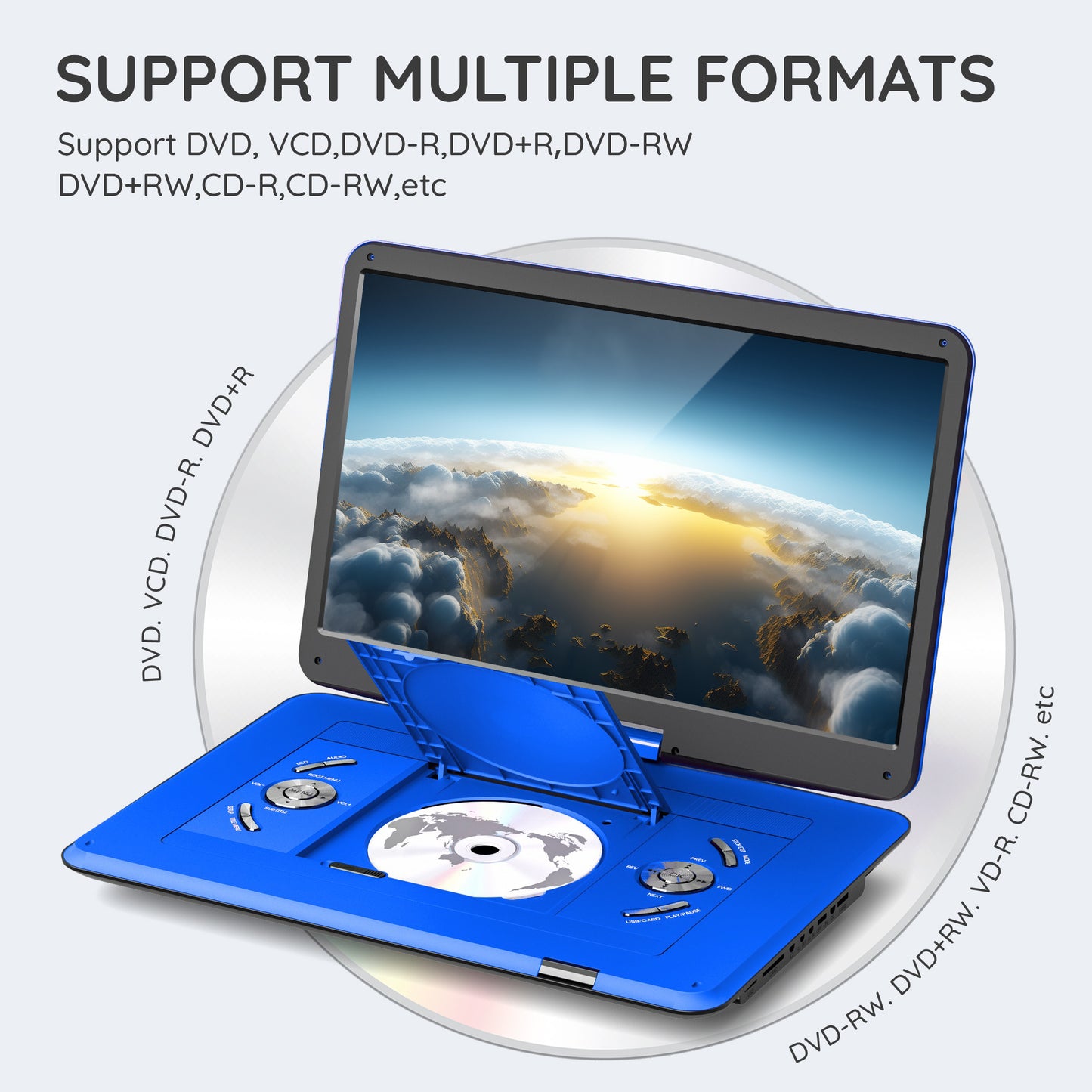BOIFUN DVD Player Portable BFN-092 Blue