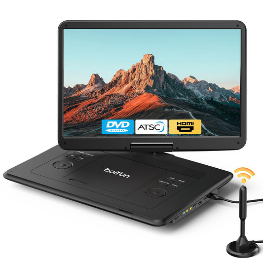 BOIFUN 15.6" Portable DVD/TV Player Combo with Antenna