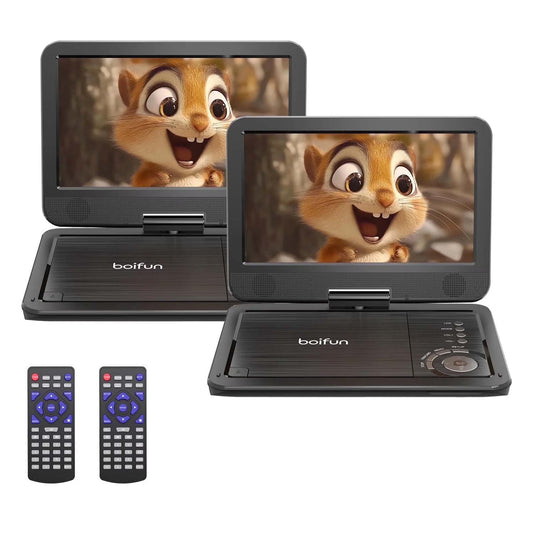 BOIFUN 12.5" Portable DVD Player with 10.5" Swivel HD Screen for Car and Kids 2Pack